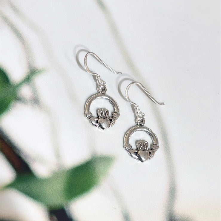 Sterling Silver Claddagh earrings (small)